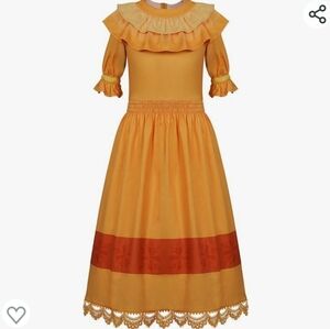 Kids Orange and Red Halloween Costume Dress